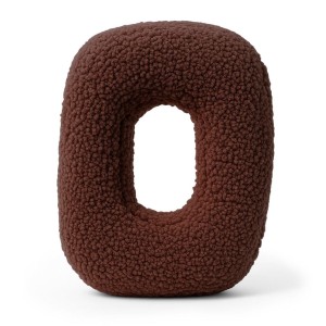 Alphabet Letter Pillow Dark Brown | Bearly O