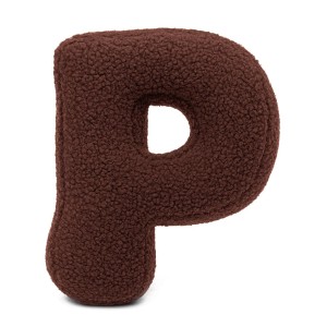 Alphabet Letter Pillow Dark Brown | Bearly P