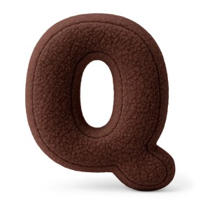 Alphabet Letter Pillow Dark Brown | Bearly Q