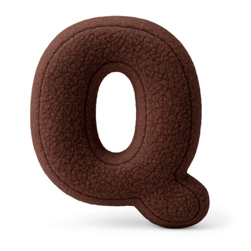 Alphabet Letter Pillow Dark Brown | Bearly Q