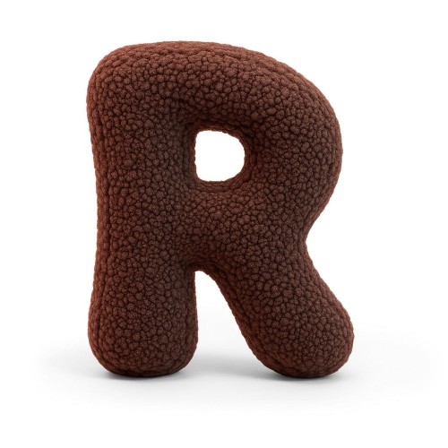 Alphabet Letter Pillow Dark Brown | Bearly R