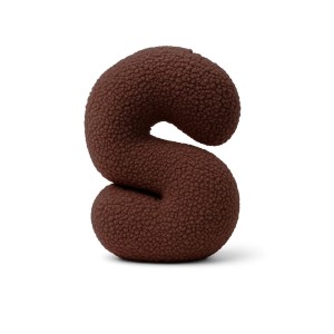 Alphabet Letter Pillow Dark Brown | Bearly S