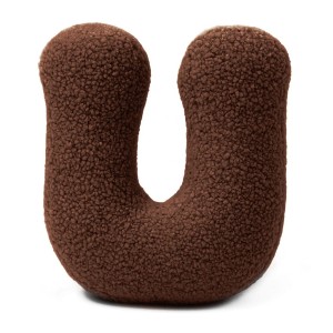 Alphabet Letter Pillow Dark Brown | Bearly U