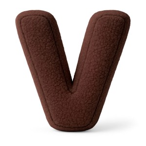 Alphabet Letter Pillow Dark Brown | Bearly V