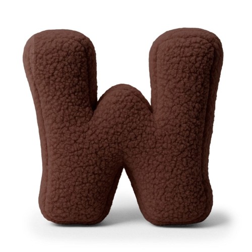 Alphabet Letter Pillow Dark Brown | Bearly W