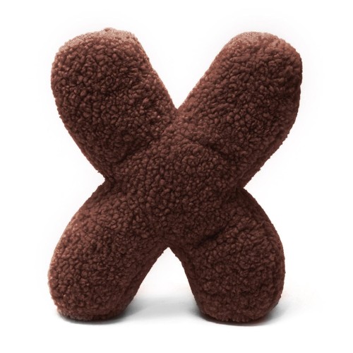 Alphabet Letter Pillow Dark Brown | Bearly X