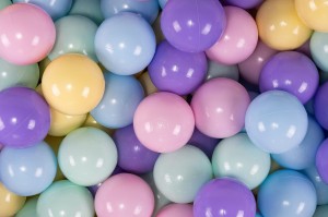 Soft Plastic Balls 7cm for the Ball Pit Set 500pcs: Baby Blue/Mint/Pastel Pink/Pastel Yellow/Lilac