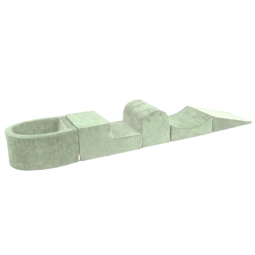 Velvet Kids Foam Climbing Blocks Sage Green - Baby Soft Play Set without balls