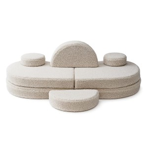 Modular Sofa for Kids Coccolo – 6 Pieces | Bearly light-gray