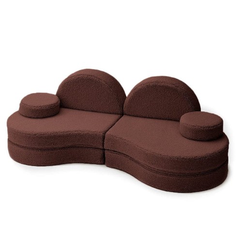 Modular Sofa for Kids Coccolo – 6 Pieces | Bearly dark-brown