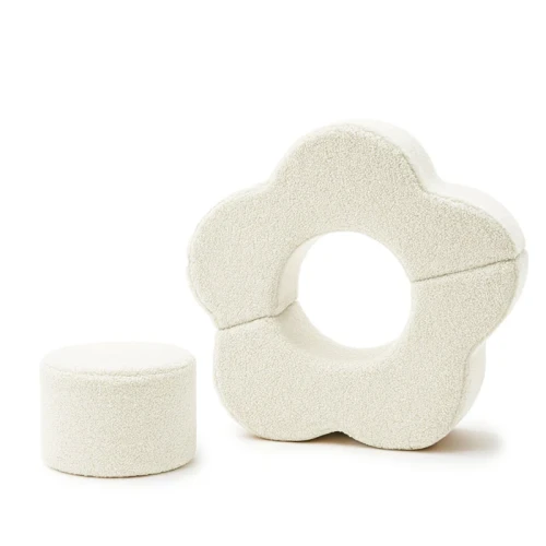Foam Playground for Children | Flower Shape Set | 3 Elements | Bearly Cream