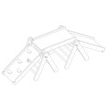 Climbing triangle for children with slide and climbing frame, set white