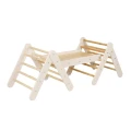 Climbing triangle for children with slide and climbing frame, set white
