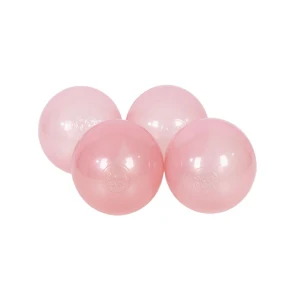 Soft Plastic Balls 7cm for the Ball Pit 50 pcs, Transparent Pink
