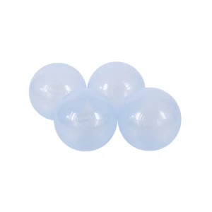 Soft Plastic Balls 7cm for the Ball Pit 50 pcs, Transparent Blue