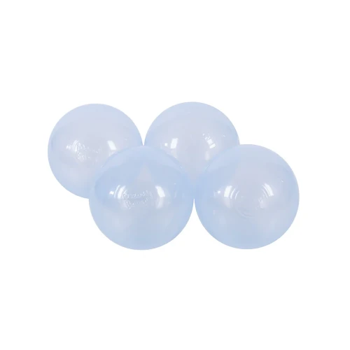 Soft Plastic Balls 7cm for the Ball Pit 50 pcs, Transparent Blue