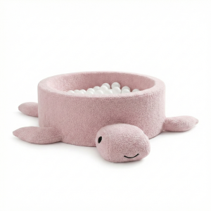 Boucle Ball Pit, Turtle, Raspberry Glaze Pink, without balls