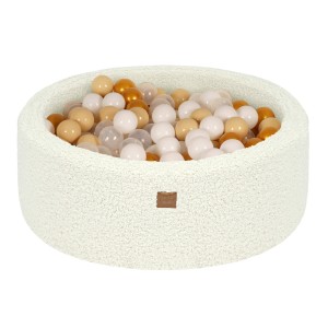 Bearly Baby Ball Pit Cream 200 Balls White, Gold, Beige, Transparent