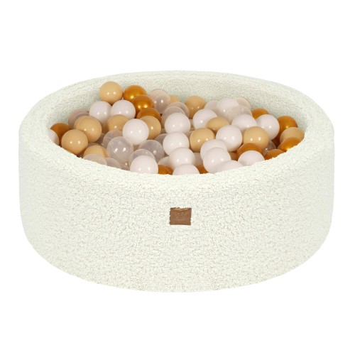 Bearly Baby Ball Pit Cream 200 Balls White, Gold, Beige, Transparent