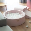 Velvet Foam 3 elements Playset with Ball Pit 90x30cm, Light Pink, without balls
