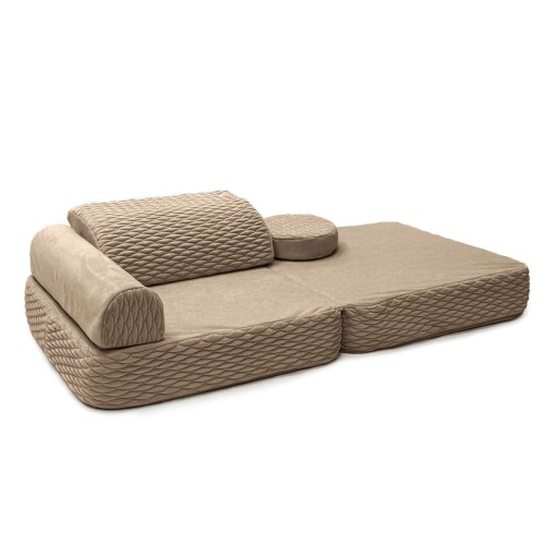 Modular Half-Sofa for Kids – 4 Pieces | Dune | 60cm Color sherwood-tan
