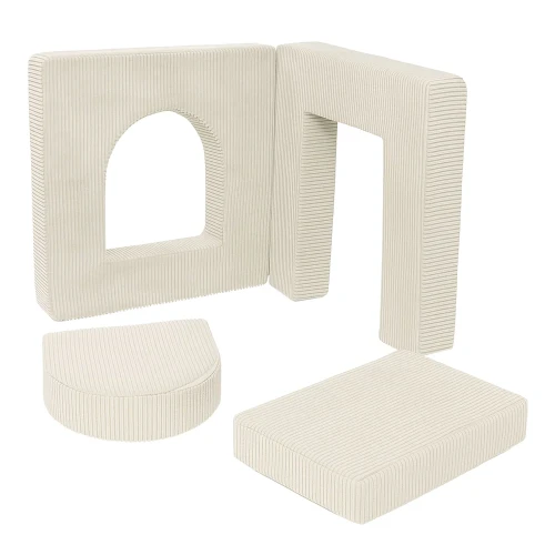Aesthetic Soft Play Set for Toddlers | Archway 160cm | 4 Elements Color vanilla