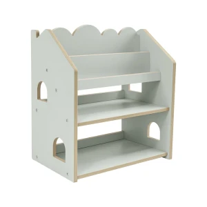 MeowBaby Montessori Bookcase– MDF House Bookshelf Color mint