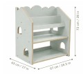MeowBaby Montessori Bookcase– MDF House Bookshelf Color beige