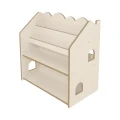 MeowBaby Montessori Bookcase– MDF House Bookshelf Color beige