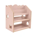 MeowBaby Montessori Bookcase– MDF House Bookshelf Color powder-pink