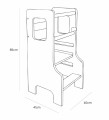 Learning Tower MDF | Wooden Beige