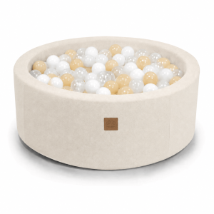 Outzy Round Ball Pit without balls, 90x30cm, Oat Blush Beige