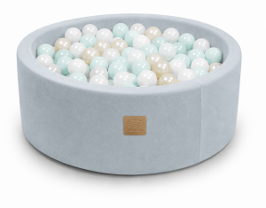 Outzy Round Ball Pit without balls, 90x30cm, Cloudberry Sky Blue