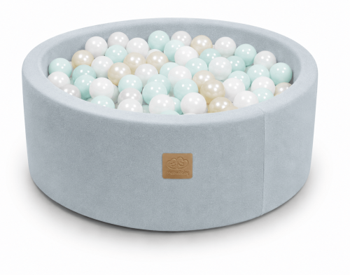 Outzy Round Ball Pit without balls, 90x30cm, Cloudberry Sky Blue