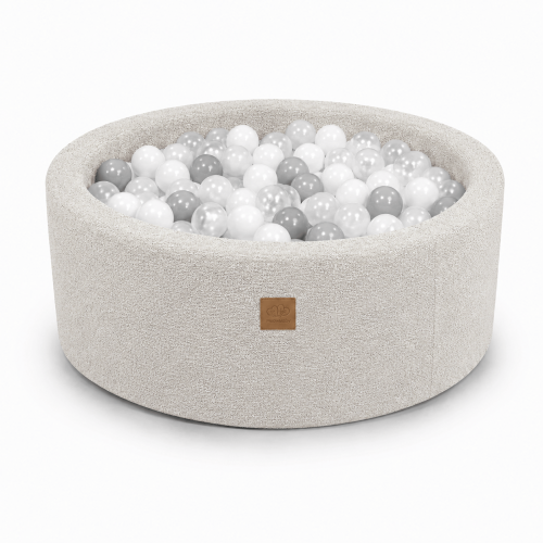 Outzy Round Ball Pit without balls, 90x30cm, Feather Fog Gray