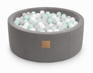 Outzy Round Ball Pit without balls, 90x30cm, Drift Clay Taupe