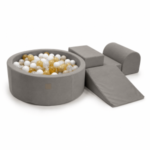 Outzy Foam 3 elements Playset with Ball Pit 90x30cm, without balls, Drift Clay Taupe