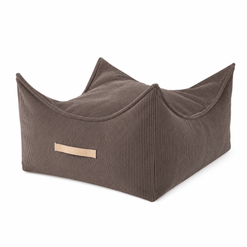 Kids Pouffe - Square | Slimcord, Taupe