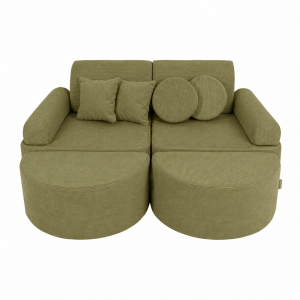 Modular Kids Sofa Max - 12 Elements | Slimcord, Lime