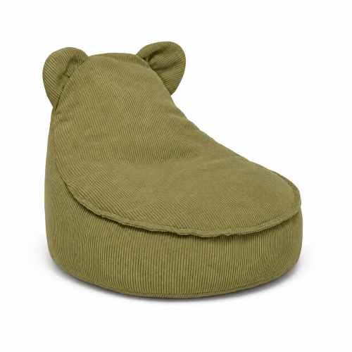 Kids Pouffe - Sako Bag Teddy | Slimcord, Lime