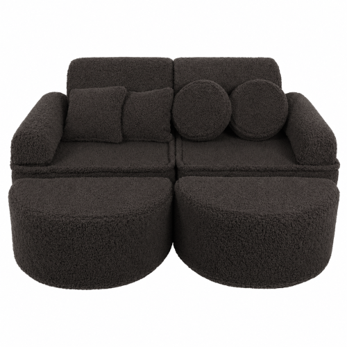 Modular Kids Sofa Max - 12 Elements | Bearly, Dark Chocolate
