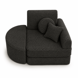 Modular Kids Armchair – 6 Elements | Bearly | 60cm, Dark Chocolate