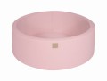 Round Ball Pit without balls, 90x30cm, Light Pink, Cotton