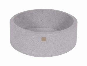 Round Ball Pit without balls, 90x30cm, Light Grey, Cotton