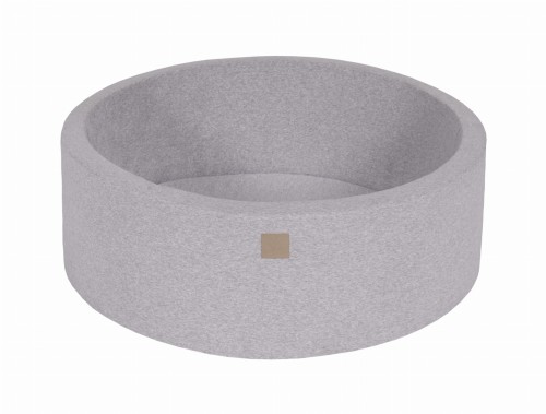Round Ball Pit without balls, 90x30cm, Light Grey, Cotton