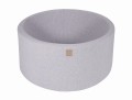 Round Ball Pit without balls, 90x30cm, Light Grey, Cotton