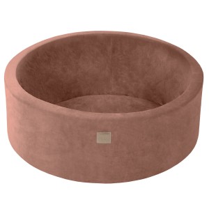 Round Ball Pit without balls, 90x30cm, Beige, Velvet
