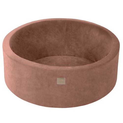 Round Ball Pit without balls, 90x30cm, Beige, Velvet