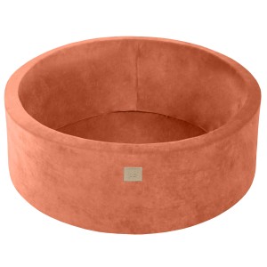 Round Ball Pit without balls, 90x30cm, Marsala Red, Velvet