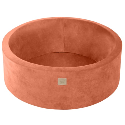 Round Ball Pit without balls, 90x30cm, Marsala Red, Velvet